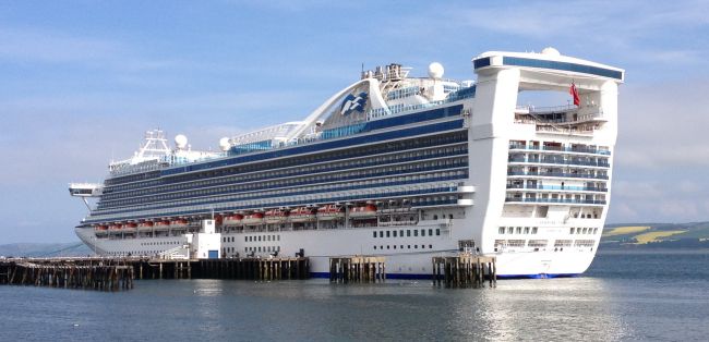 Cruise Ship at Invergordon One of the several cruise ships which put in to the port of Invergordon during cruises around the coast of Scotland.